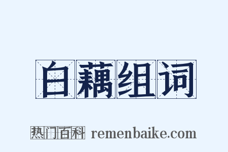 白藕组词是什么意思的图片
